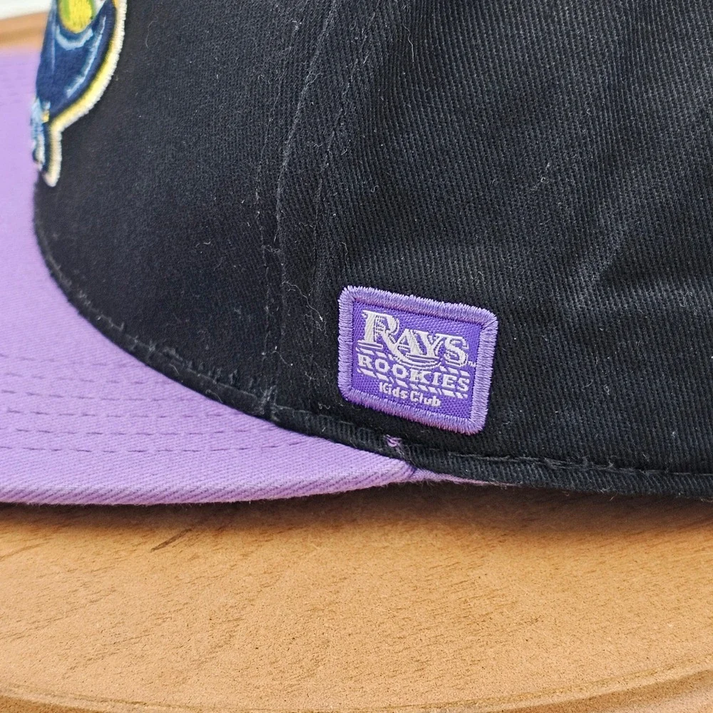Tampa Bay Rays Rookies Kids Club Snapback Hat Retro Devil‎ Rays Logo Youth Black